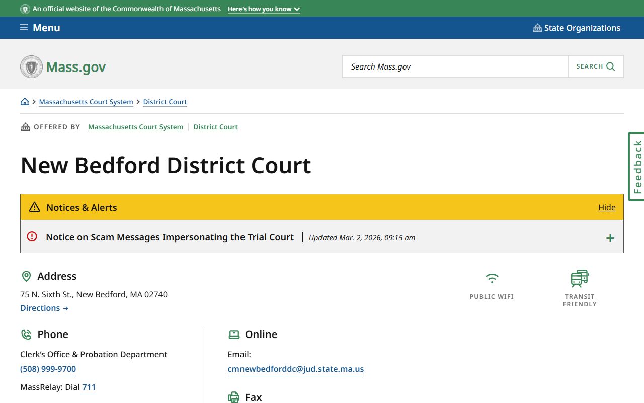 New Bedford traffic ticket records - New Bedford District Court