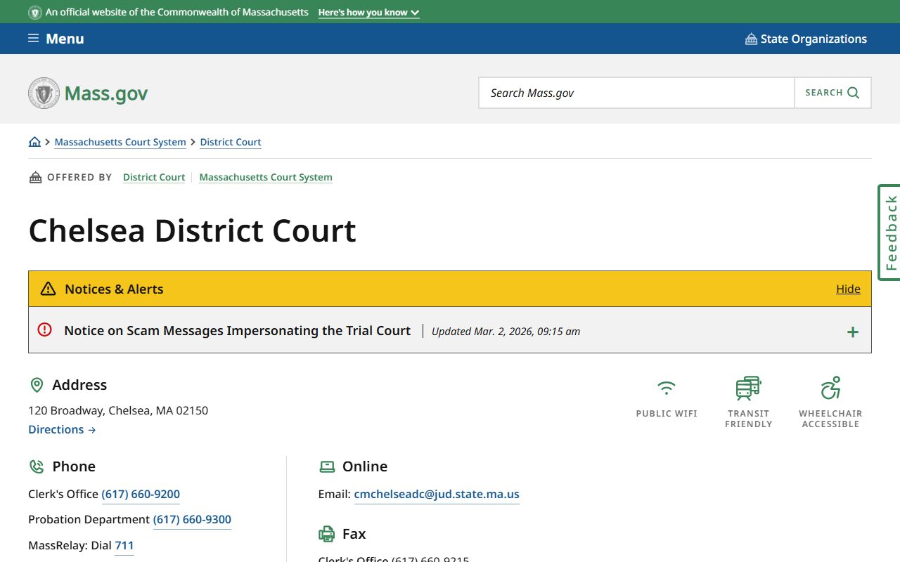 Revere traffic ticket records - Chelsea District Court