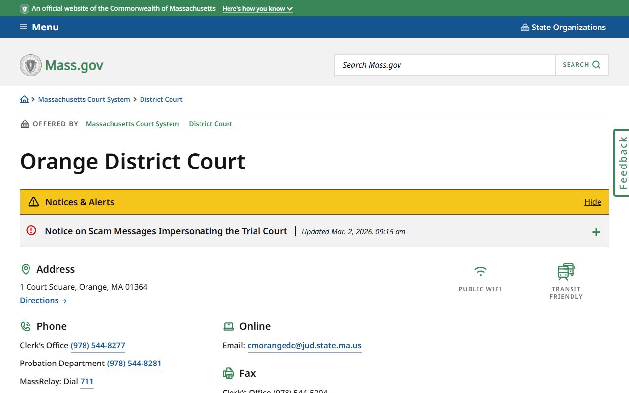 franklin county traffic ticket records - orange district court
