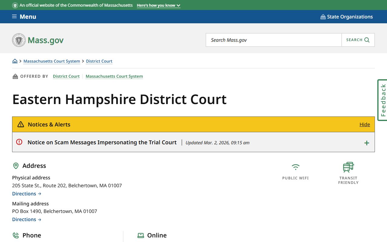 hampshire county traffic ticket records - eastern hampshire district court