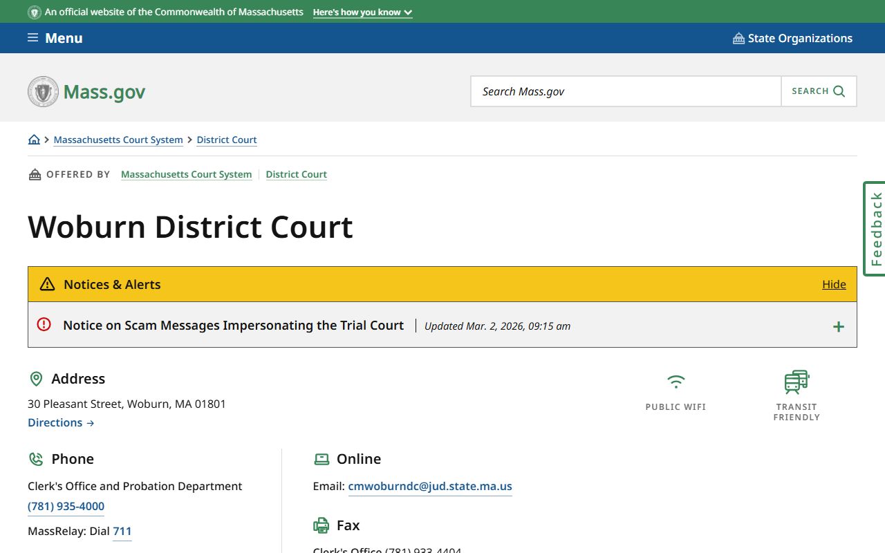 middlesex county traffic ticket records - woburn district court