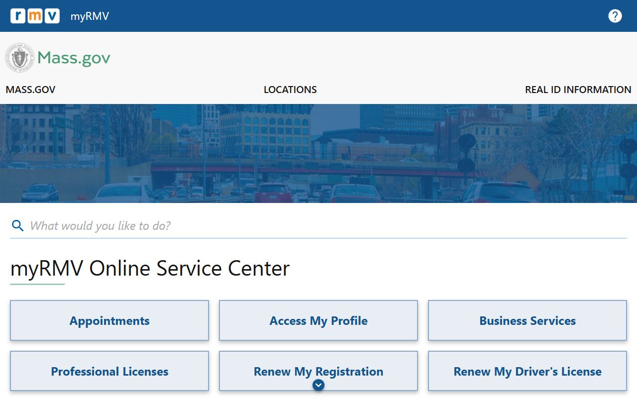 Massachusetts traffic ticket records - MyRMV portal